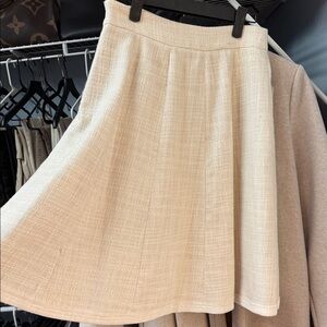 White House Black Market Cream A-Line Skirt